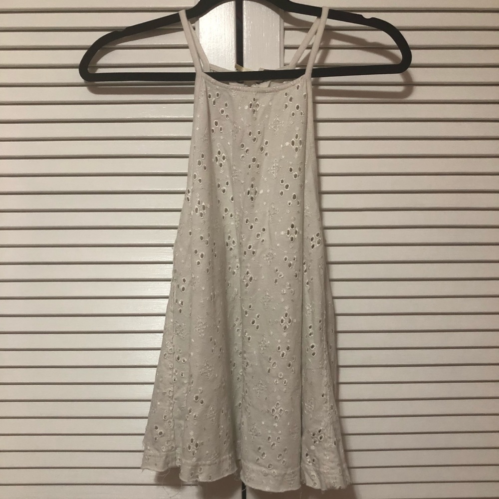 Free people white eyelet top